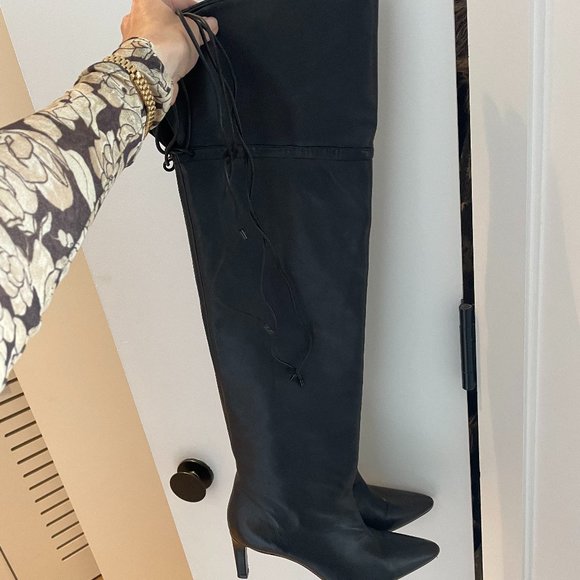 ZIMMERMANN Black Leather over-the-knee Boots Size 41